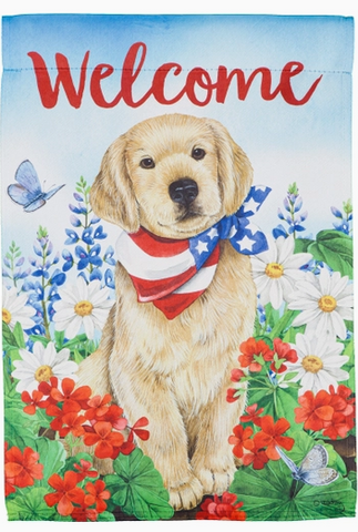 Sunflower Welcome Flag - 12.5 x 18 in - double-sided