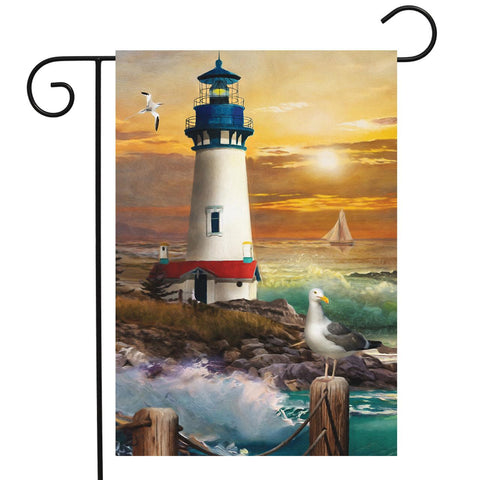Sunset Lighthouse Flag - 12.5 x 18 in