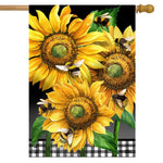 Buzzing Sunflowers Flag - 28 x 40 in