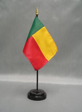 Benin Stick Flag - 4 x 6 in