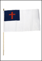 Christian Stick Flag - 12x18 in