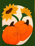 Oval Pumpkins Flag on Hunter - 12 x 18 in