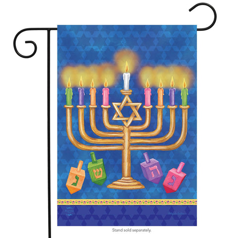 Happy Hanukkah Flag - 12.5 x 18 in