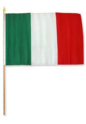 Italy Stick Flag - 12 x 18 in