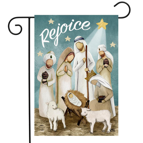 Rejoice Nativity Flag - 12.5 x 18 in