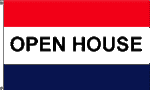 OPEN HOUSE Flag - Nylon with Grommets - 3 x 5 ft