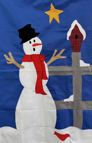 Oh No! Snowman House Flag