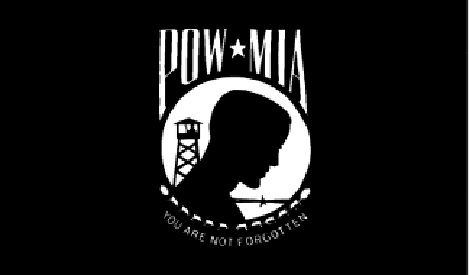 POWMIA Stick Flag - Polycotton - 12 x 18 in