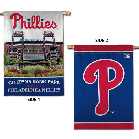 Phillies - 28 x 40 in Vertical Banner Flag - double-sided - Stadium & P - arrives approx 5/20