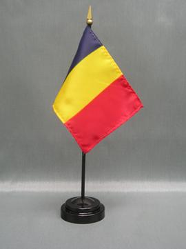 Romania Stick Flag - 4 x 6 in (bases sold separately)