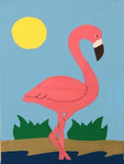 Flamingo Flag on Lt Blue - 3 x 4.5 ft