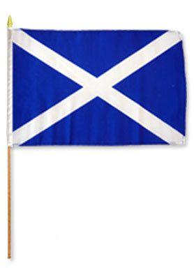 Scotland with Cross Stick Flag - 12 x 18 in