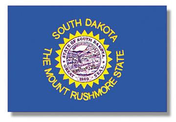 South Dakota Stick Flag - 12 x 18 in