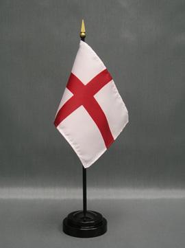 St George's Cross Stick Flag - 4 x 6 in (bases sold separately)