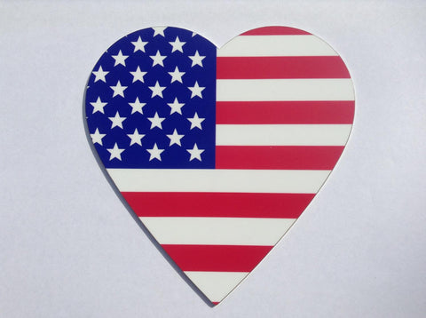 Stick Flag Holder - Heart U.S. - Aluminum on Aluminum