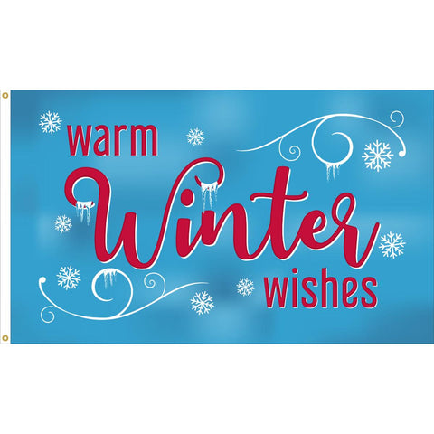 Winter Wishes Flag - 3 x 5 ft