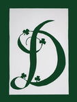 Irish Monogram Framed Appliqued Flag - 3 x 4.5 ft