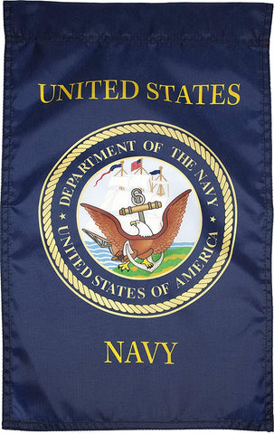 Navy Garden Flag - Nylon - 12 x 18 in