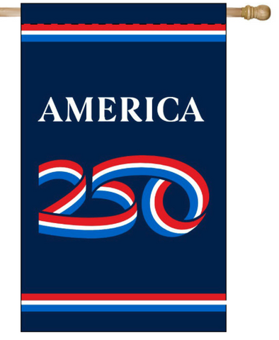 America 250 Anniversary - Nylon (blue) - vertical banner - 2.5 x 4 ft