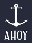 AHOY Flag on Navy - 3 x 4.5 ft