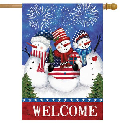 American Snowmen Flag - 28 x 40 in