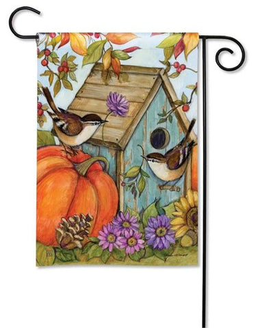 Autumn Birdhouse BreezeArt® Flag - 12.5 x 18 in