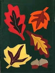 Variegated Leaves Flag on Hunter - 12 x 18 inch