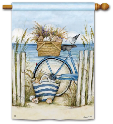 Beach Bike BreezeArt® Flag - 28 x 40 in
