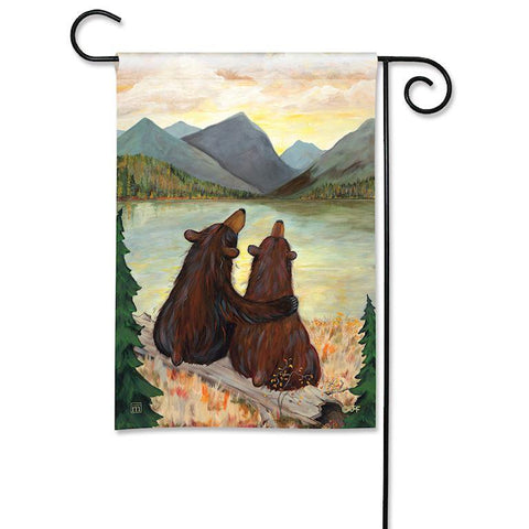 Bearfoots, Sunset Bears BreezeArt® Flag - 12.5 x 18 in
