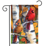 Birch Tree Cardinals-Sm Flag - 12.5 x 18 in