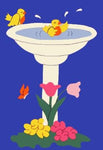 Birdbath Splashers Flag on Royal - 28 x 40 in