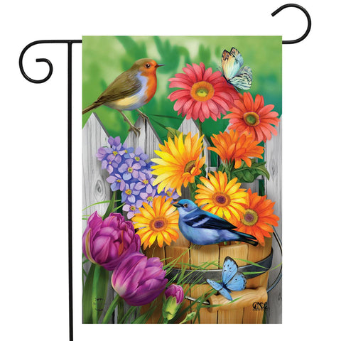Birds and Blooms Flag - 12.5 x 18 in