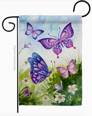 Butterfly Field Flag - double-sided - 13 x 18.5 in