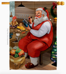 Candy Cane Santa Flag - double-sided - 28 x 40 in