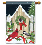 Christmas Cottage BreezeArt® Flag - 28 x 40 in