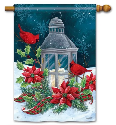 Cardinal Christmas BreezeArt® Flag - 28 x 40 in