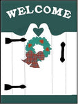 Christmas Welcome Gate Flag on Hunter - 3 x 4.5 ft