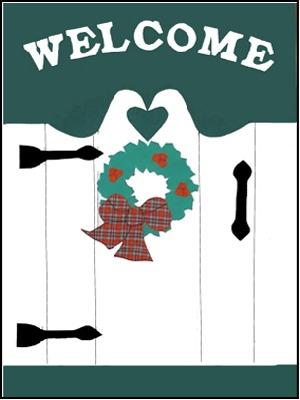 Christmas Welcome Gate Flag on Hunter - 3 x 4.5 ft