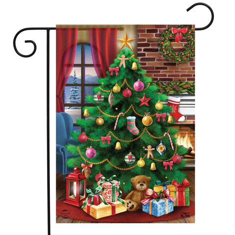 Decorated Christmas Tree Flag - 12.5 x 18 in