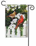 Dogwood Cardinals BreezeArt® Flag - 12.5 x 18 in