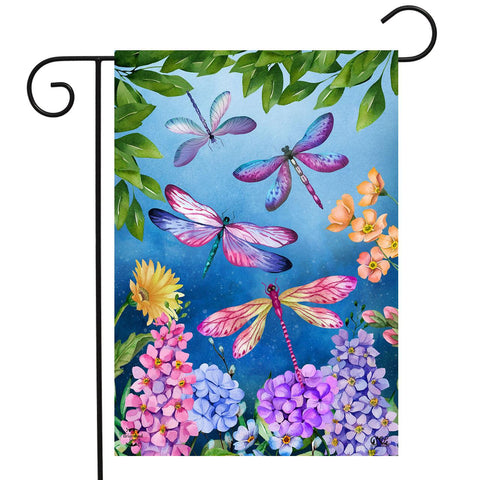 Dragonflies Welcome Flag - 12.5 x 18 in