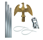 6ftx3/4in ECONO 3pc Steel Pole/Bracket & Eagle Top