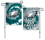 Eagles - 12.5 x 18 in Garden Flag - double-sided - TieDyed Midnight Green, White, Black