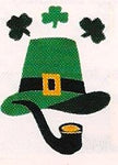 Shamrock Hat Flag on Off White - 12 x 18 in