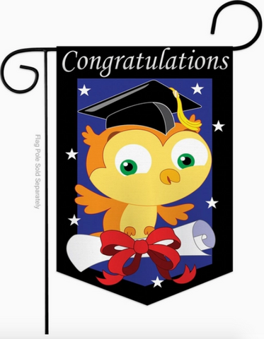 Education Graduation Flag - double-sided - 13 x 18.5 in