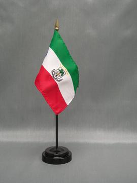 Equatatorial Guinea Stick Flag - 4 x 6 in