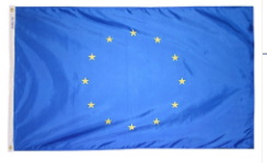 European Union Flag - Nylon with Grommets - 2 x 3 ft