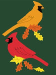 Fall Cardinals Flag on Hunter- 12 x 18 in