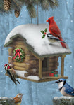 Festive Feathered Friends Flag - 12.5 x 18 in