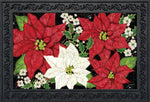 Festive Poinsettia Mat - 18 x 30 in